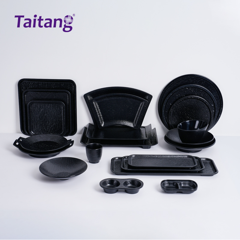 黑石纹-12/14"扇形盘