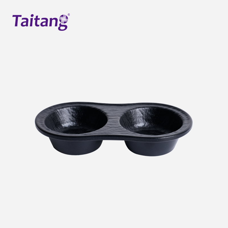 黑石纹-6.7"双格碟 黑石纹-6.7"双格碟